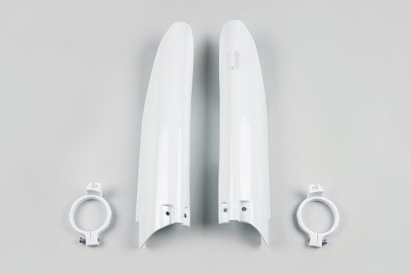 Fork Slider Protectors white for Suzuki RM 125 (2004-06) - RM 250 (2004-06)